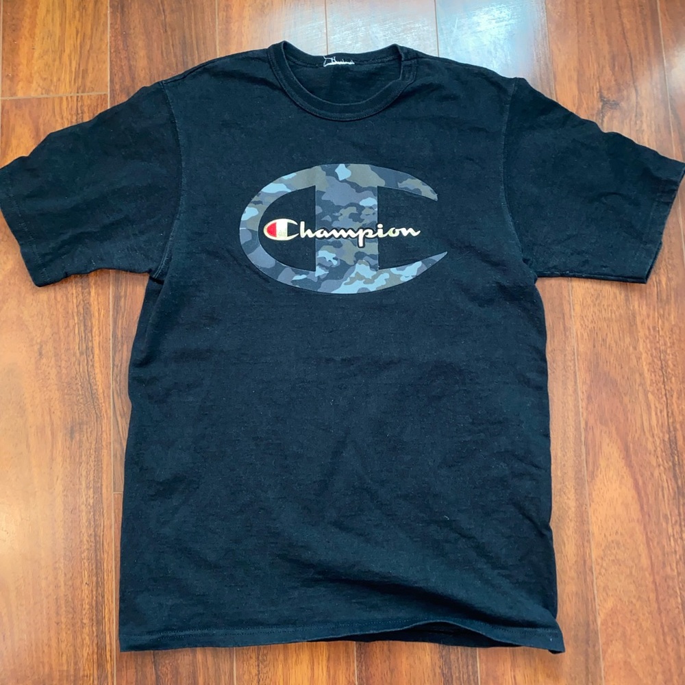 Mens Champion Black T shirt